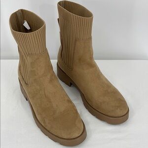 OLD NAVY WOMENS SIZE 9 Tan Suede Ankle Boots